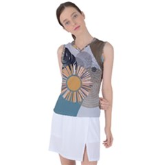 Boho Leaves Botanical Retro Vintage Women s Sleeveless Sports Top