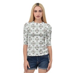 Background Pattern Retro Vintage Quarter Sleeve Raglan T-shirt