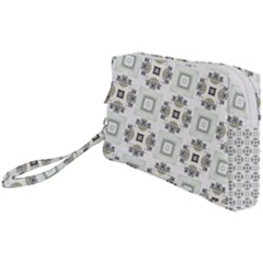 Background Pattern Retro Vintage Wristlet Pouch Bag (small)