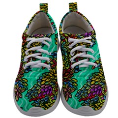 Background Leaves River Nature Mens Athletic Shoes