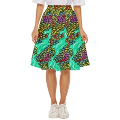 Background Leaves River Nature Classic Short Skirt