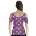 Skull Halloween Pattern Butterfly Sleeve Cutout T-Shirt  View2