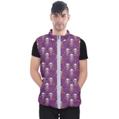 Skull Halloween Pattern Men s Puffer Vest