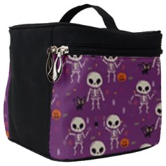 Skull Halloween Pattern Make Up Travel Bag (big) by Maspions