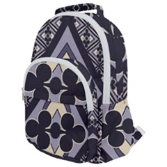 Pattern Design Scrapbooking Rounded Multi Pocket Backpack by Maspions