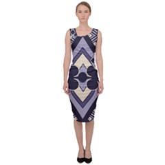 Pattern Design Scrapbooking Sleeveless Pencil Dress