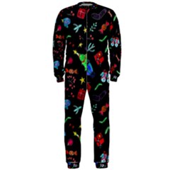 New Year Christmas Background Onepiece Jumpsuit (men)