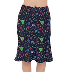 New Year Christmas Background Short Mermaid Skirt