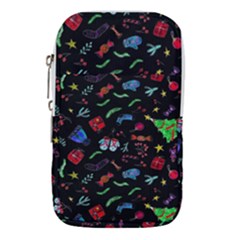 New Year Christmas Background Waist Pouch (large)