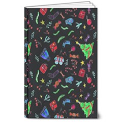 New Year Christmas Background 8  X 10  Softcover Notebook by Maspions