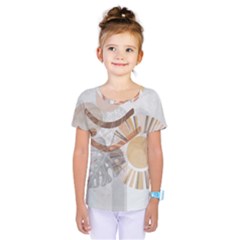 Boho Background Leaves Botanical Kids  One Piece T-shirt