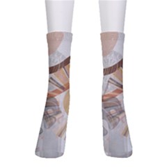 Boho Background Leaves Botanical Crew Socks