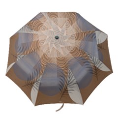 Boho Background Leaves Botanical Retro Vintage Art Folding Umbrellas