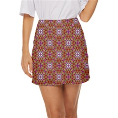 Illustrations Background Pattern Mandala Seamless Mini Front Wrap Skirt