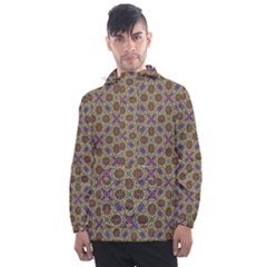 Art Illustrations Background Pattern Mandala Seamless Men s Front Pocket Pullover Windbreaker