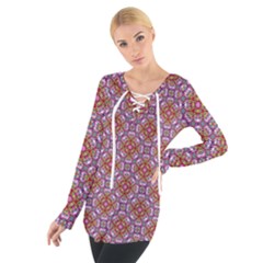 Pattern Mandala Seamless Tie Up T-shirt