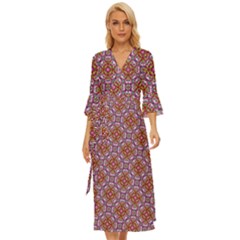 Pattern Mandala Seamless Midsummer Wrap Dress