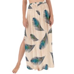 Background Palm Leaves Pattern Maxi Chiffon Tie-up Sarong