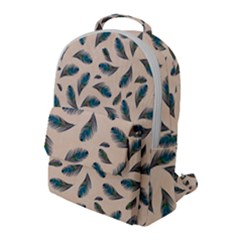 Background Palm Leaves Pattern Flap Pocket Backpack (large)