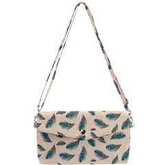 Background Palm Leaves Pattern Removable Strap Clutch Bag