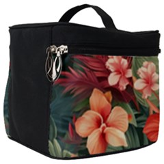 Tropical Flower Bloom Make Up Travel Bag (big) by Maspions