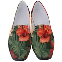 Tropical Flower Bloom Women s Classic Loafer Heels