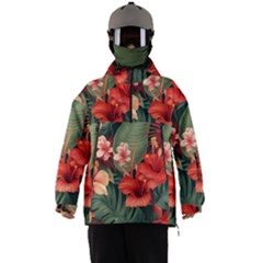 Tropical Flower Bloom Men s Ski And Snowboard Waterproof Breathable Jacket