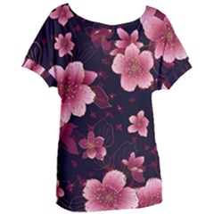 Flower Sakura Bloom Women s Oversized T-shirt