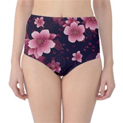 Flower Sakura Bloom Classic High-waist Bikini Bottoms