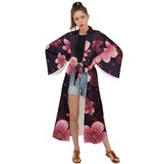 Flower Sakura Bloom Maxi Kimono