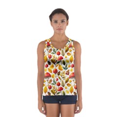 Mushroom Autumn Fall Sport Tank Top  by Maspions