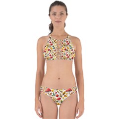 Mushroom Autumn Fall Perfectly Cut Out Bikini Set by Maspions