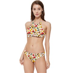 Mushroom Autumn Fall Banded Triangle Bikini Set