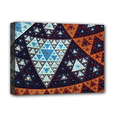 Fractal Triangle Geometric Abstract Pattern Deluxe Canvas 16  X 12  (stretched) 