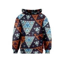 Fractal Triangle Geometric Abstract Pattern Kids  Pullover Hoodie