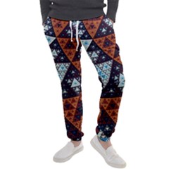 Fractal Triangle Geometric Abstract Pattern Men s Jogger Sweatpants by Cemarart