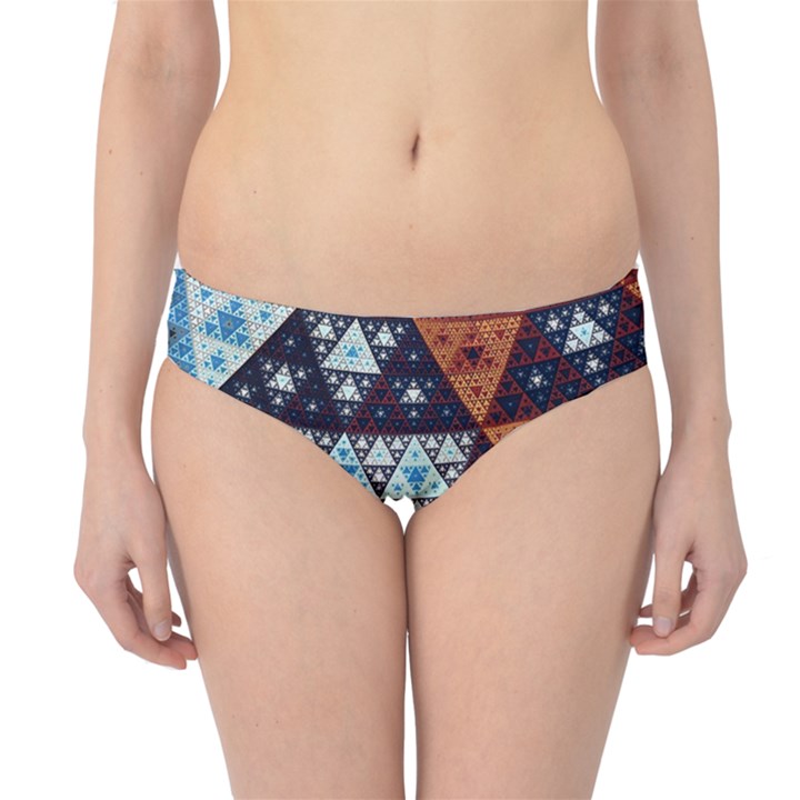 Fractal Triangle Geometric Abstract Pattern Hipster Bikini Bottoms