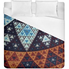 Fractal Triangle Geometric Abstract Pattern Duvet Cover (king Size)