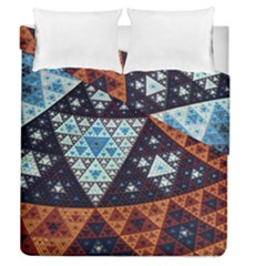 Fractal Triangle Geometric Abstract Pattern Duvet Cover Double Side (queen Size)