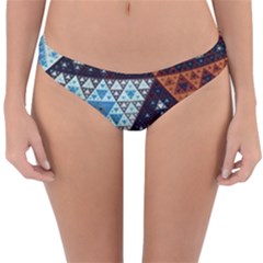 Fractal Triangle Geometric Abstract Pattern Reversible Hipster Bikini Bottoms by Cemarart
