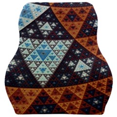 Fractal Triangle Geometric Abstract Pattern Car Seat Velour Cushion 