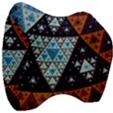 Fractal Triangle Geometric Abstract Pattern Velour Head Support Cushion View3