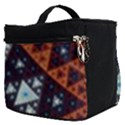 Fractal Triangle Geometric Abstract Pattern Make Up Travel Bag (Small) View2