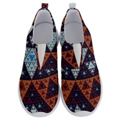 Fractal Triangle Geometric Abstract Pattern No Lace Lightweight Shoes