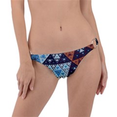 Fractal Triangle Geometric Abstract Pattern Ring Detail Bikini Bottoms