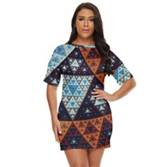 Fractal Triangle Geometric Abstract Pattern Just Threw It On Dress