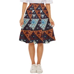 Fractal Triangle Geometric Abstract Pattern Classic Short Skirt