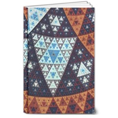 Fractal Triangle Geometric Abstract Pattern 8  X 10  Hardcover Notebook