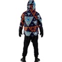 Fractal Triangle Geometric Abstract Pattern Men s Zip Ski and Snowboard Waterproof Breathable Jacket View4
