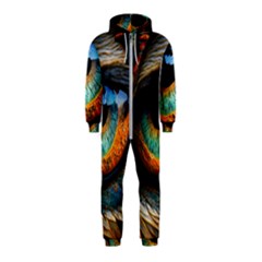 Eye Bird Feathers Vibrant Hooded Jumpsuit (kids) by Hannah976